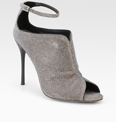 silver platform ankle boots