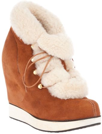 B Store Salvatore Wedge Ankle Boot - Lyst