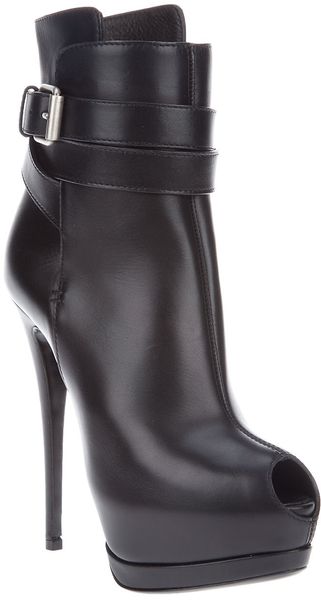 Giuseppe Zanotti Peep Toe Ankle Boot - Lyst