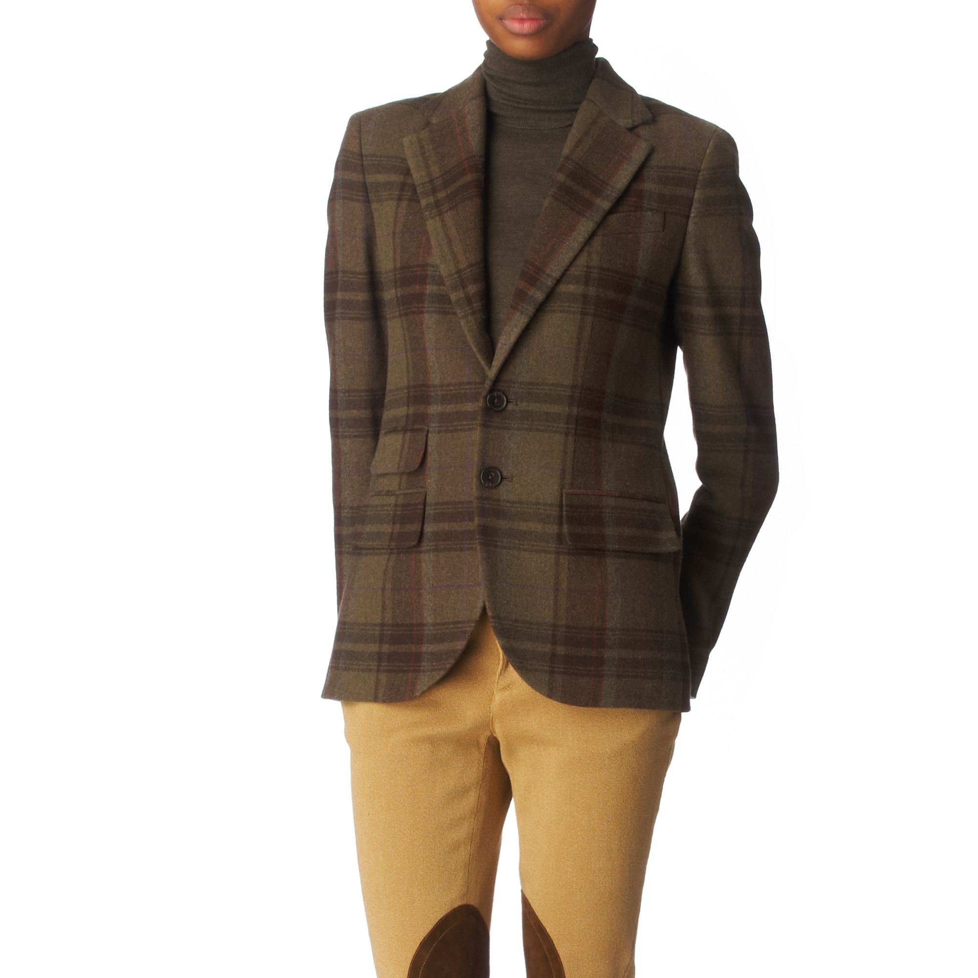 Ralph Lauren Tweed Jacket in Green (olive) Lyst