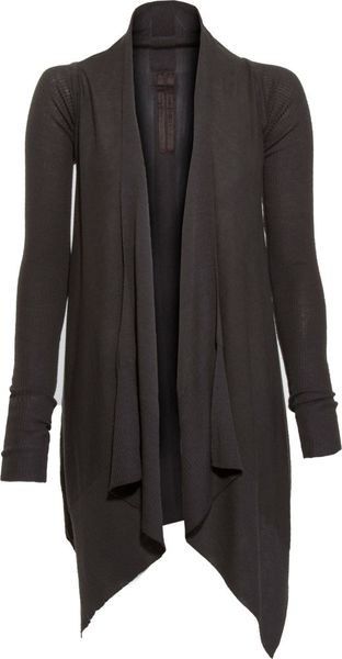 Rick Owens Asymmetric Cardigan - Lyst