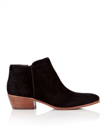  Black Petty Flat Suede Ankle Boot 