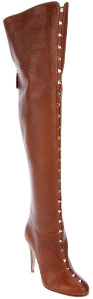 Valentino Long Studded Boot - Lyst