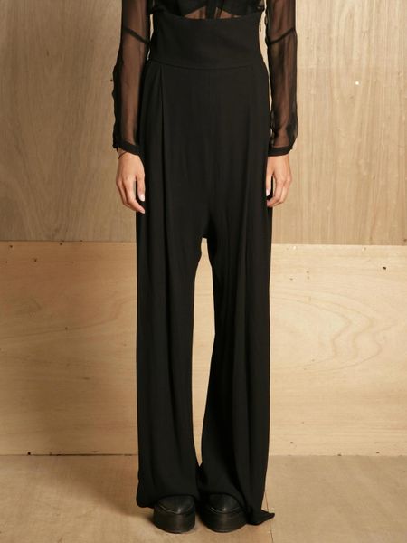 Damir Doma Womens High Waisted Dropped Crotch Trousers in Black - Lyst