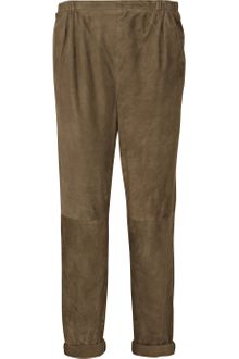 Halston Straight-leg Suede Pants - Lyst