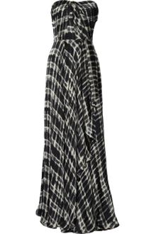 Lela Rose Strapless Silk-chiffon Gown - Lyst