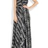 Lela Rose Strapless Silkchiffon Gown in Black (rose) - Lyst