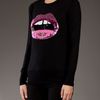 Markus Lupfer Lara Lip Sequin Jumper in Black - Lyst