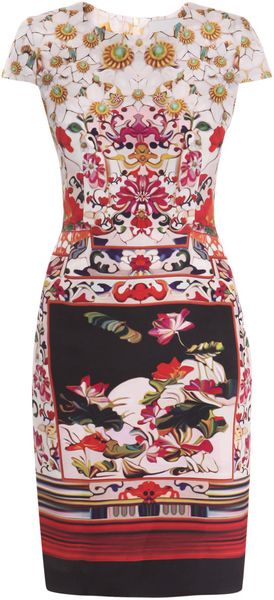 Mary Katrantzou Lily Pond Silk Dress - Lyst