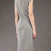 Max Mara Studio Shortsleeved Dress in Gray (grey) - Lyst