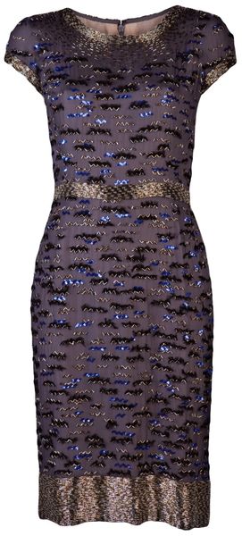 Oscar de la Renta Beaded Dress - Lyst