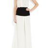 Victoria Beckham Embellished Stretchcrepe Gown in White - Lyst