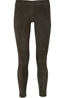 Current/Elliott The Pull Up Suede Leggings - Lyst