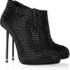 Giuseppe Zanotti Crystalembellished Satin Ankle Boots in Black - Lyst