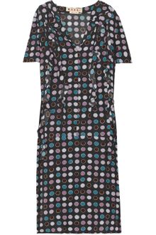 Marni Polka-dot Crepe Dress - Lyst