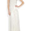 Matthew Williamson Strapless Devorésilk Gown in White (cream) - Lyst