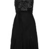 Alberta Ferretti Ribbonembellished Silkchiffon Dress in Black - Lyst