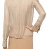 Alberta Ferretti Pleated Silkchiffon Blouse in Pink (blush) - Lyst