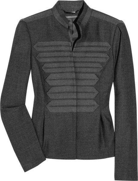 Alberta Ferretti Woolblend Jacket in Gray - Lyst