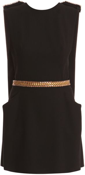 Alexander McQueen Crepe Sleeveless Dress - Lyst