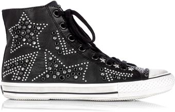 Ash Vibration Studed Leather High Top Trainer - Lyst