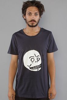 Cheap Monday The Bruce Marker Skull Tee in Dark Blue - Lyst
