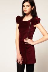 Eleven Paris Velvet Zip Dress