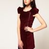 Eleven Paris Velvet Zip Dress in Red (vampire) - Lyst