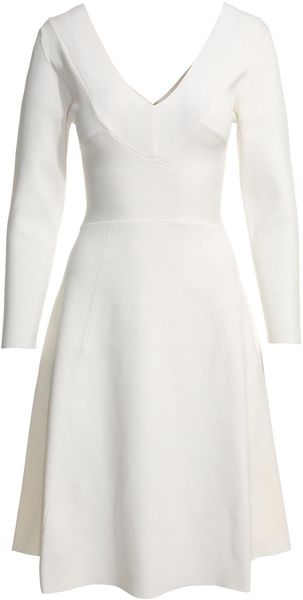 Reiss Fit and Flare Dress in Beige (cream) - Lyst