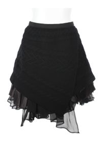 Sacai Wool Asymmetric High Waist Skirt - Lyst