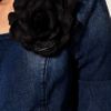 Miss Sixty Denim Biker Jacket With Corsage in Blue (denim) - Lyst