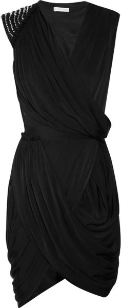 Rachel Gilbert Gini Embellished Stretch-jersey Dress - Lyst