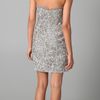 Reem Acra Sweetheart Neckline Dress in Silver - Lyst