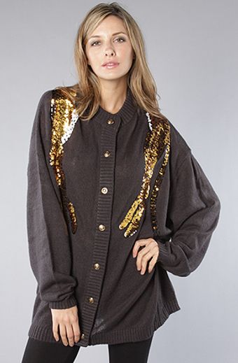 Wildfox The White Label Manhattan Sweater in Dirty Black - Lyst