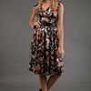 Bianca Nero Roseprint Cap Sleeve Dress  in Multicolor (nero) - Lyst