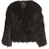 Diane Von Furstenberg Khiari Fur Coat in Black - Lyst