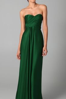 Reem Acra Strapless Ruched Gown - Lyst