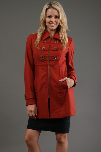 Tulle Double Breasted Coat - Lyst