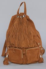 Jeffrey Campbell The Rizzler Bag in Tan Suede