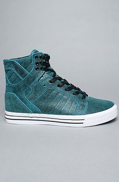 Supra The Skytop Sneaker in Blue Black Crackle in Blue for Men (black/blue) - Lyst