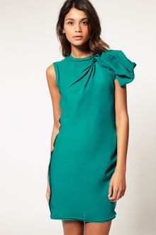 ASOS Collection Asos Dress with Manipulated Shoulder - Lyst