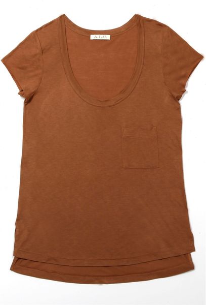 A.l.c. Classic Pocket Tee in Camel in Brown (camel) - Lyst
