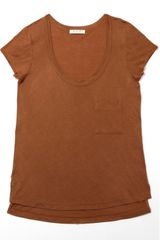 A.L.C. Classic Pocket Tee in Camel