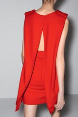Alexander McQueen Cape-back Belted Dress