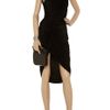 Alexander Wang Asymmetric Ruched Jersey Dress in Black - Lyst