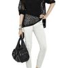 Alexander Wang Openknit Cottonblend Sweater in Black - Lyst