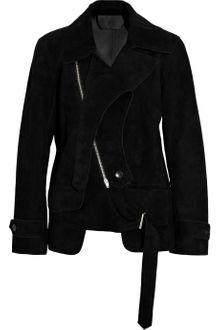 Alexander Wang Zip-embellished Suede Jacket - Lyst