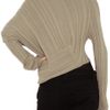 Alexander Wang Asymmetric Ribbed Cotton Sweater in Brown (taupe) - Lyst
