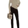 Alexander Wang Asymmetric Ribbed Cotton Sweater in Brown (taupe) - Lyst