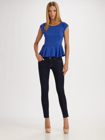 Alice + Olivia Ella Peplum Tee - Lyst